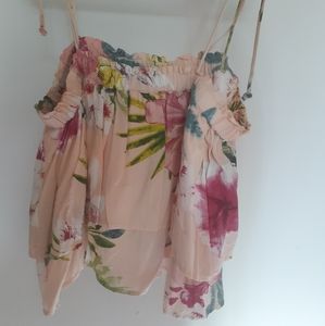 Rip Curl Pink Floral Crop Top